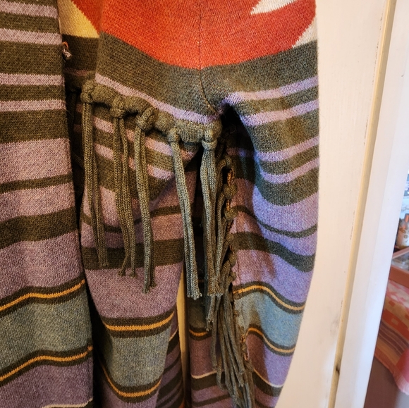 Western style cardigan with fringe size xl cotton - Picture 3 of 3